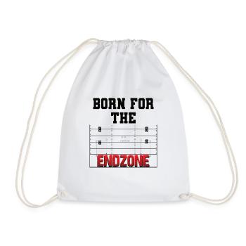 Born for the end zone! - American Football T-Shirt - Drawstring Bag - white - Front