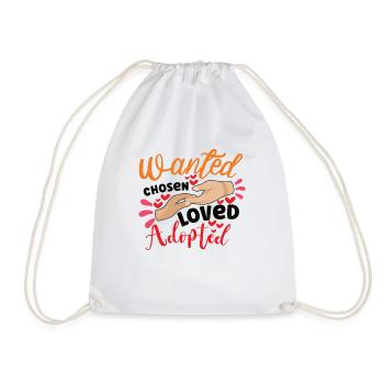 Funny Adoption Adoption Day Gifts - Drawstring Bag - white - Front