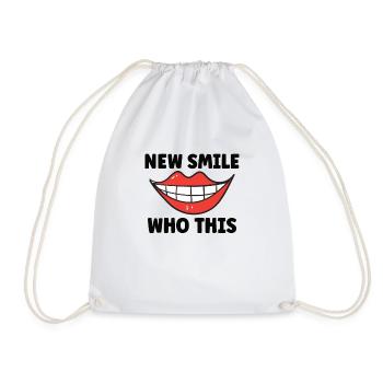 Suspenders Orthodontist Suspenders On Mouth - Drawstring Bag - white - Front