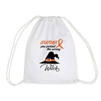 Leukemia Awareness Cancer Warrior Halloween Witch - Turnbeutel - Weiß - Vorne