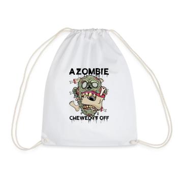 Humorous A Zombie Chewed It Off Amputated Legs - Drawstring Bag - white - Front