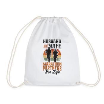 Running Runner Half Marathon - Drawstring Bag - white - Front