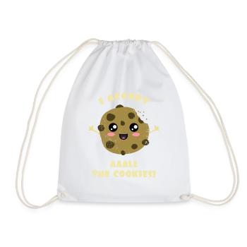 I accept All The Cookies - Drawstring Bag - white - Front