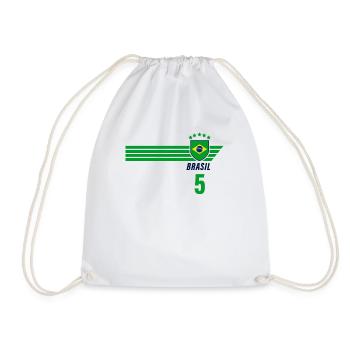 Brésil Maillot de fan de football brésilien Seleção - Sac de sport léger - blanc - Devant