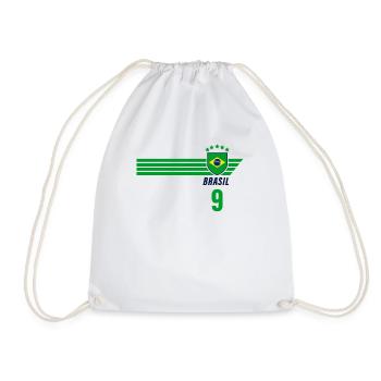 Brésil Maillot de fan de football brésilien Seleção - Sac de sport léger - blanc - Devant