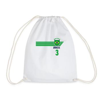 Brésil Maillot de fan de football brésilien Seleção - Sac de sport léger - blanc - Devant