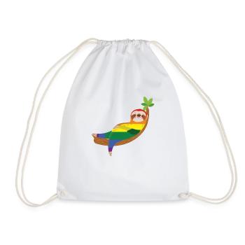 Sloth Rainbow Gay LGBTQ - Sac de sport léger - blanc - Devant