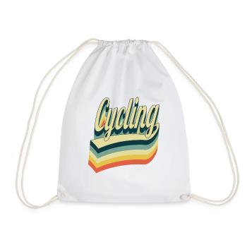Cycling Bike - Drawstring Bag - white - Front