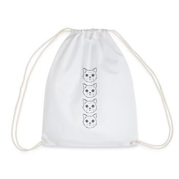 Propriétaire de chat Amoureux des chats - Chats mignons - Sac de sport léger - blanc - Devant