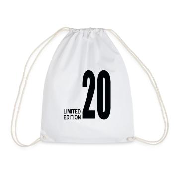20. Geburtstag Geschenk 20ster - Turnbeutel - Weiß - Vorne