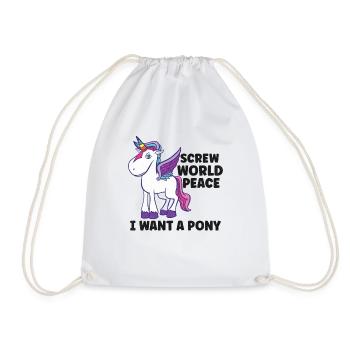 Horse Dressage Horseback-Riding Horse Girl Barn - Turnbeutel - Weiß - Vorne