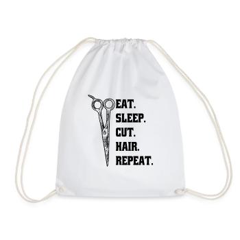 Coiffeur Coiffeur Ciseaux Coiffeur Ciseaux Peigne - Sac de sport léger - blanc - Devant