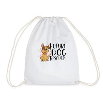 DOG RESCUE ANIMAL RIGHTS RESCUE DOG ADOPTION - Turnbeutel - Weiß - Vorne