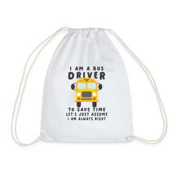 Funny School Bus Driver Appreciation anniversary - Turnbeutel - Weiß - Vorne