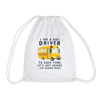 Funny School Bus Driver Appreciation anniversary - Turnbeutel - Weiß - Vorne