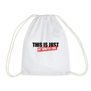 Just my winter car - Drawstring Bag - white - Front