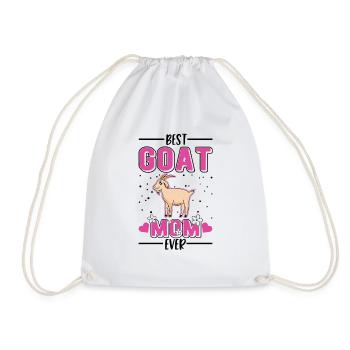 Best Goat Mom Ever Ziegen Mama Ziege - Drawstring Bag - white - Front