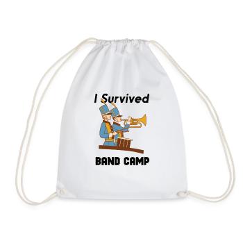 Marching Band Clarinetist School Rehearsal Music - Drawstring Bag - white - Front