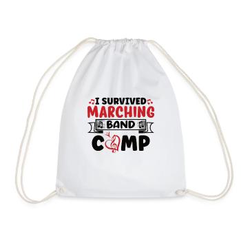 Marching Band Clarinetist School Rehearsal Music - Drawstring Bag - white - Front