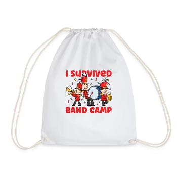 Marching Band Clarinetist School Rehearsal Music - Drawstring Bag - white - Front