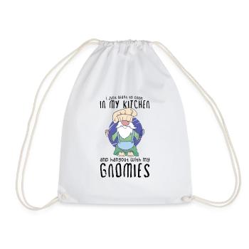 Cooking Cook Chef Gnomes Gnome Lover Funny Gnome - Turnbeutel - Weiß - Vorne
