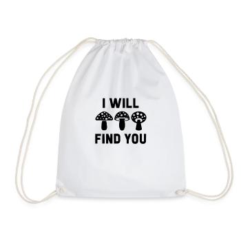 Mushroom Picker Mushroom Finder Gift Idea - Drawstring Bag - white - Front