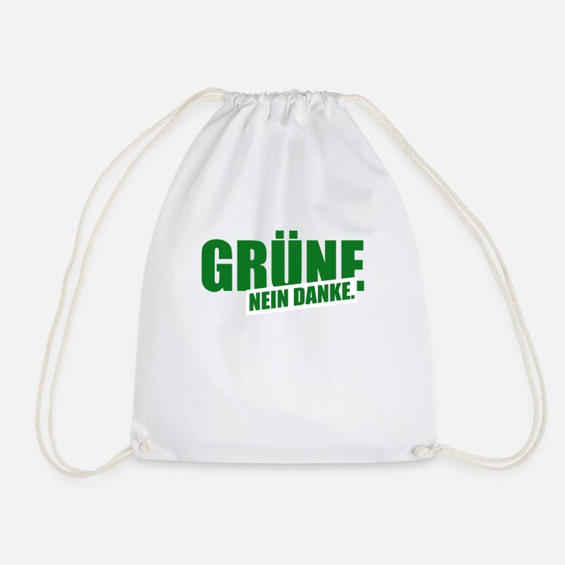 Grüne Nein Danke - Turnbeutel - Weiß