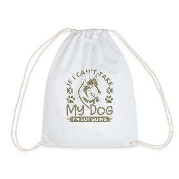 Si mon chien ne peut pas aller avec moi, je ne vais pas chiens - Sac de sport léger - blanc - Devant
