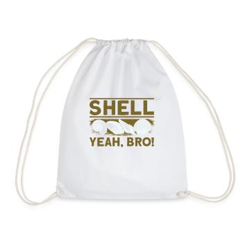 seashells shell collector shell collecting Gift - Drawstring Bag - white - Front