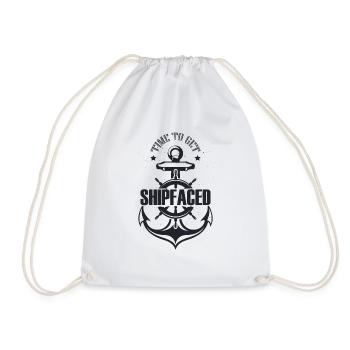 Novelty To Get Ship Faced Cruising Sailing Marine - Drawstring Bag - white - Front