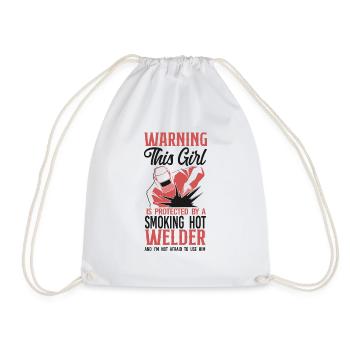 Soudeur Soudage Petite amie Avertissement - Sac de sport léger - blanc - Devant