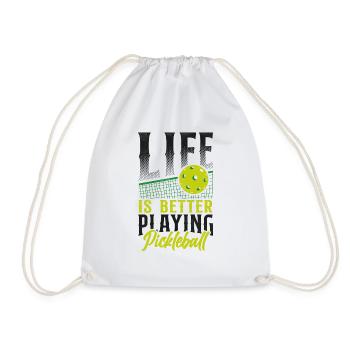 Pickleball Life Is Better Playing - Turnbeutel - Weiß - Vorne
