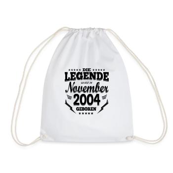 Geschenke zum Geburtstag Volljährig November - Turnbeutel - Weiß - Vorne