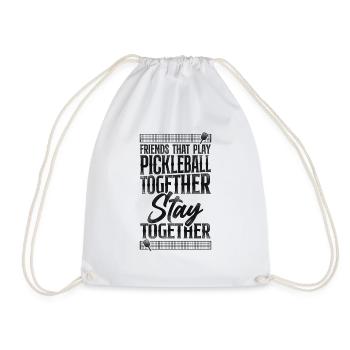 Pickleball Buddies Friends That - Drawstring Bag - white - Front