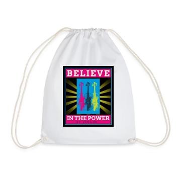 Believe in the Power of Violin - Turnbeutel - Weiß - Vorne