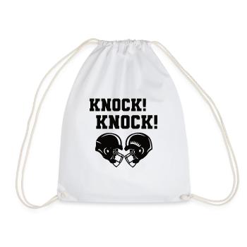 Knock Knock - American Football Design - Turnbeutel - Weiß - Vorne