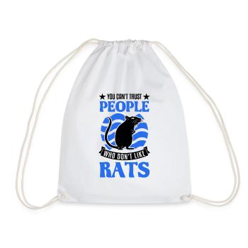 Rat Gift Domestic Rat Rat Owner - Drawstring Bag - white - Front