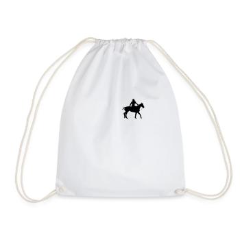Horse Rider Pocket Design Horse Fool Horses - Drawstring Bag - white - Front