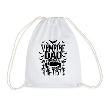 Vampire Dad Halloween - Drawstring Bag - white - Front