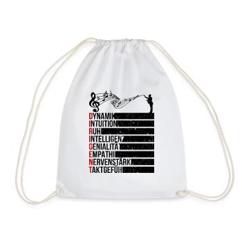 Choirmaster Orchestra Conductor Music Key Music - Drawstring Bag - white - Front
