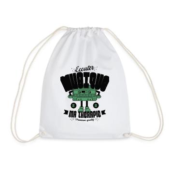 Ecouter musique ma thérapie - Sac de sport léger - blanc - Devant