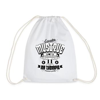 Ecouter musique ma thérapie - Sac de sport léger - blanc - Devant