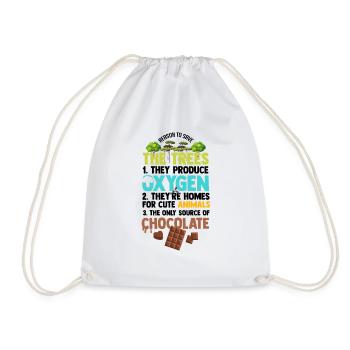 Novelty Reasons To Save Trees Planting - Drawstring Bag - white - Front
