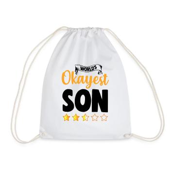 World's Okayest Son - Drawstring Bag - white - Front