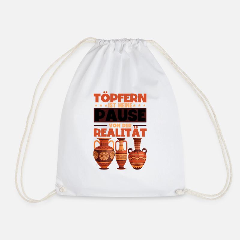 Töpfern - Turnbeutel - Weiß