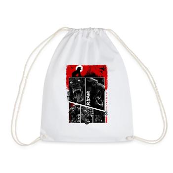 gorilla comic - Drawstring Bag - white - Front