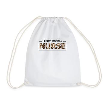 Novelty Licensed Vocational Nurse Nursing Medical - Drawstring Bag - white - Front