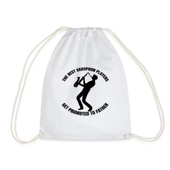 Saxofon Dad Musik Saxophon Vater Papa Saxophonist - Turnbeutel - Weiß - Vorne