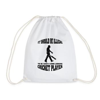 Cricket Team Saying Cricket Fan Cricket Gift - Drawstring Bag - white - Front