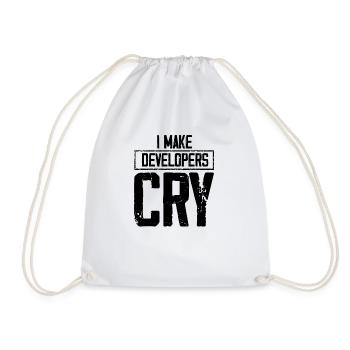 Novelty Make Developers Cry Designer Inventor - Drawstring Bag - white - Front